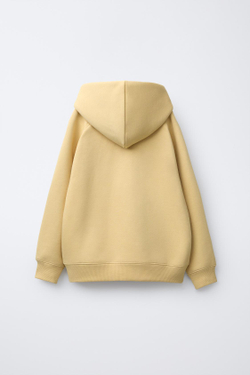 ZARA ХУДИ С КАПЮШОНОМ И НАДПИСЬЮ, ЖЕЛТЫЙ