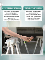 Краска для мебели, дерева и пластика матовая без запаха Гумвнутрянка венге 1 литр.