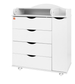 Комод "Смайл Плюс" 5 ящ. (арт.86) МДФ 832/5 (белый)