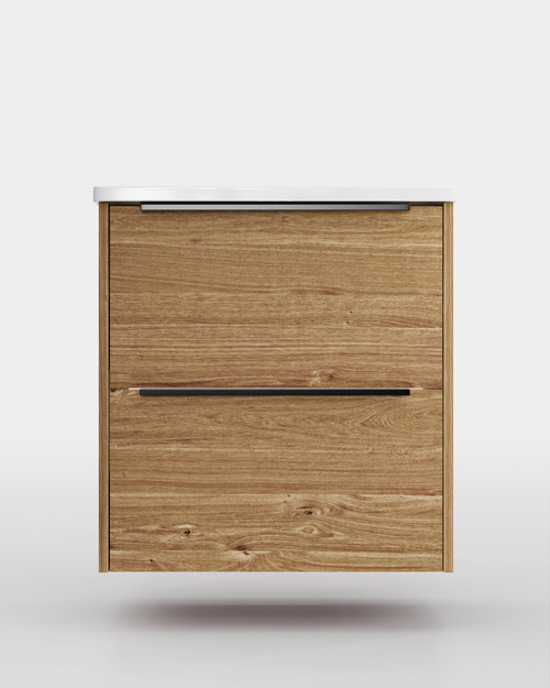 Тумба с раковиной La Fenice Nota 60 см FNC-01-NOT-DKK-60-2 канзас коричневый