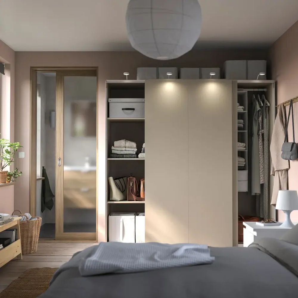 Гардероб - PAX / HASVIK IKEA/ПАКС/  ХАСВИК ИКЕА,  201х200 см, бежевый