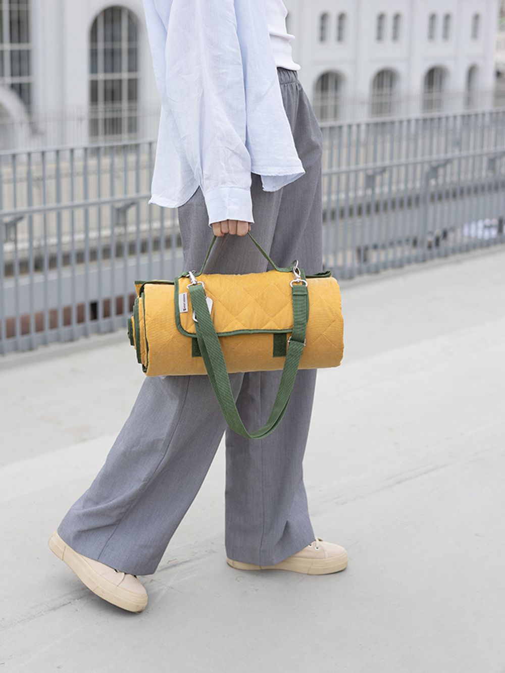 Плед для пикника и отдыха на пляже Smart Picnic, горчичный