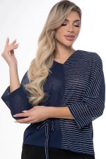 Блуза "Стильный замысел" (синяя) Б9087 LT Collection