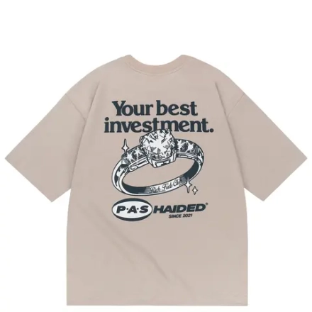 Футболка Haided Investment RLXD HW TEE, Серо-бежевый