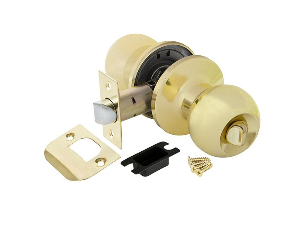 Замок шар Золото с фиксатором 6082 РВ-В