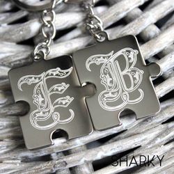 Парные брелки с гравировкой на заказ для двоих