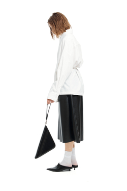 Рубашка-трансформер со съемным воротом молочная