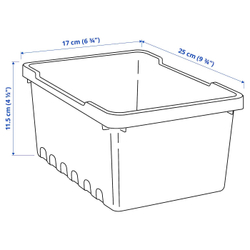 IKEA UPPSNOFSAD  (ИКЕА УППСНОФСАД)  -  Контейнер, черный, 25x17x12 см/3,5 л