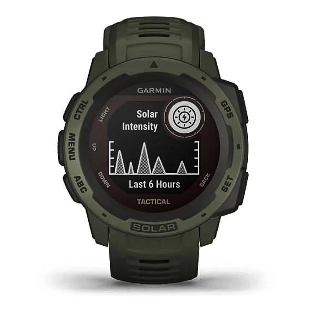 Спортивные наручные часы GARMIN INSTINCT Solar Tactical Moss, 010-02293-04