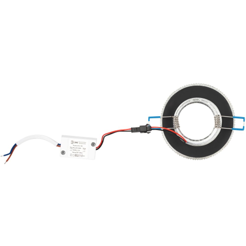 Светильник встраиваемый cо светодиодной подсветкой ЭРА DK LD9 SL/WH под лампу MR16 GU5.3 прозрачный