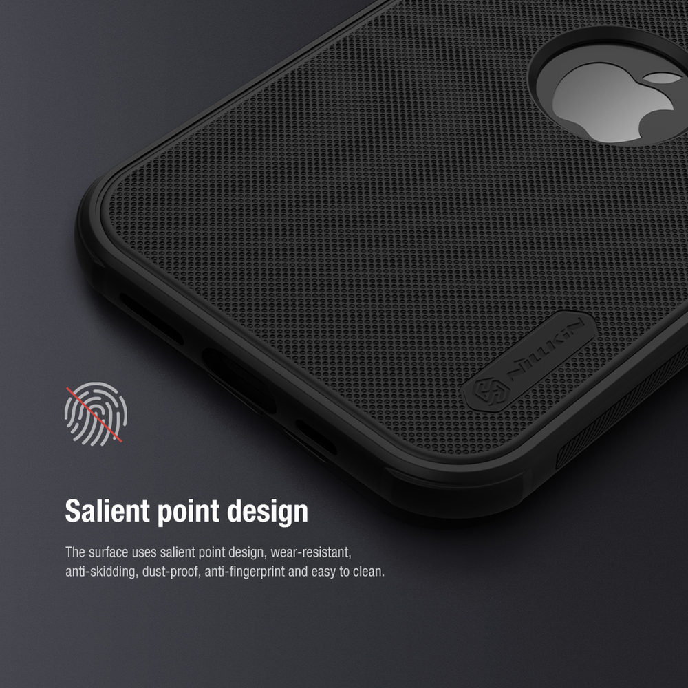 Усиленный чехол от Nillkin для iPhone 15 Pro, серия Super Frosted Shield Pro (с вырезом под лого)