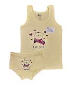Комплект (майка+трусы) для девочек CBF 18-310/19-310дшл р.30 желт.кот (Boru), 1 шт.