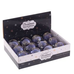 GAEM Набор из 12шт Украшение новогоднее "Шар", D 8 см, L35 W27 H8,5 см