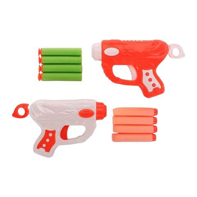 Пистолет 2шт с мягк.пулями, коробка 2616C