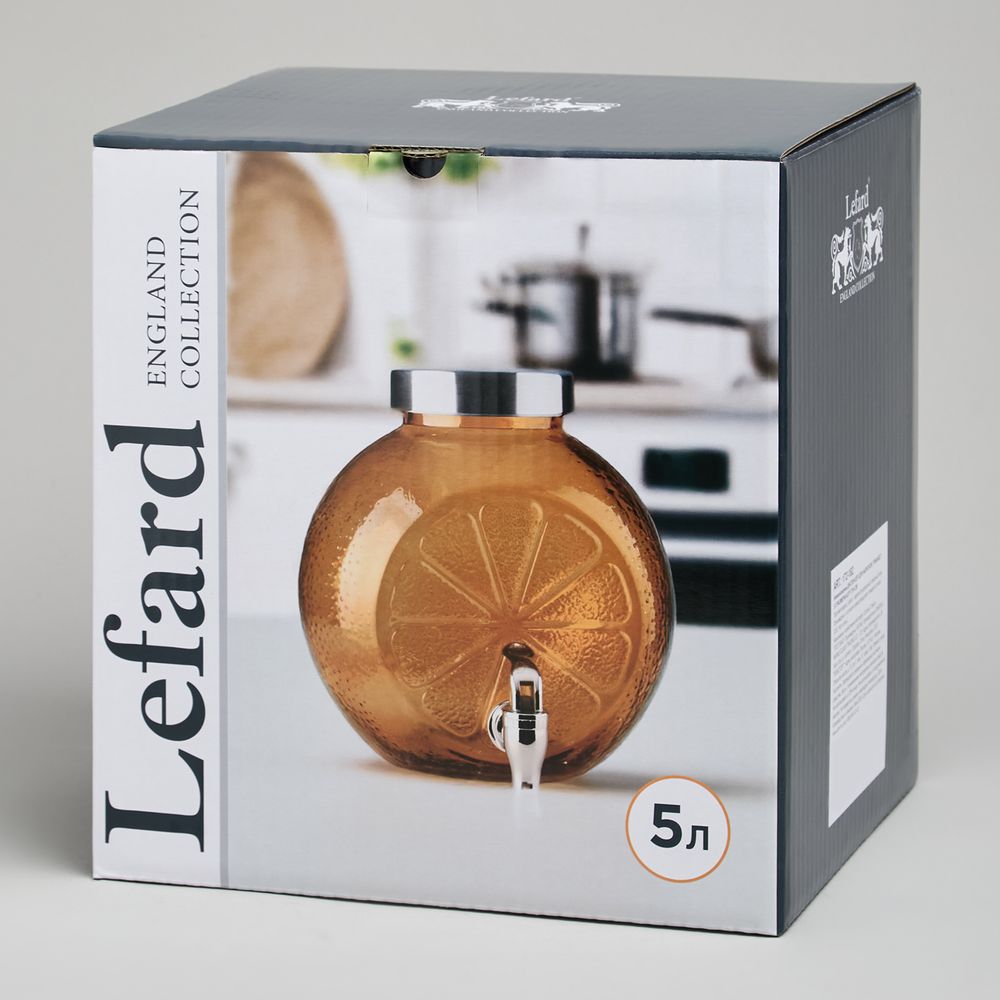 ДИСПЕНСЕР ДЛЯ НАПИТКОВ "ORANGE" 5 Л РАЗМЕРЫ=23*17*24 СМ