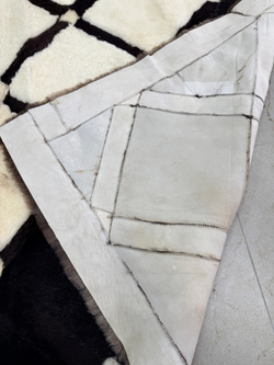 Ковер прямоугольный натуральный мех овчина, 210 х 170 см.