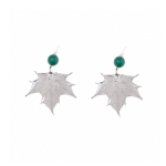 Серьги листья Ester Bijoux Канадский Клён OR758/40-S BW