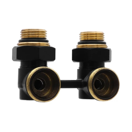 Вентиль для радиатора VIEIR Мультифлекс 3/4" угловой, черный VR309-C (48/1)