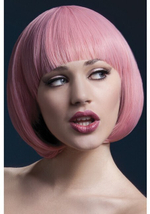 Розовый парик каре MIA (25 см) (Цвет: розовый)