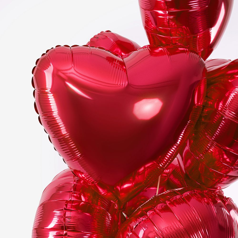 F Шар Сердце 18''/46 см, Красный (БГ-15)  Изображение2