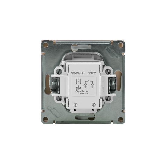 Выключатель кнопочный 1-кл. ArtGallery 10А с подсветкой механизм песочн. SE GAL001216