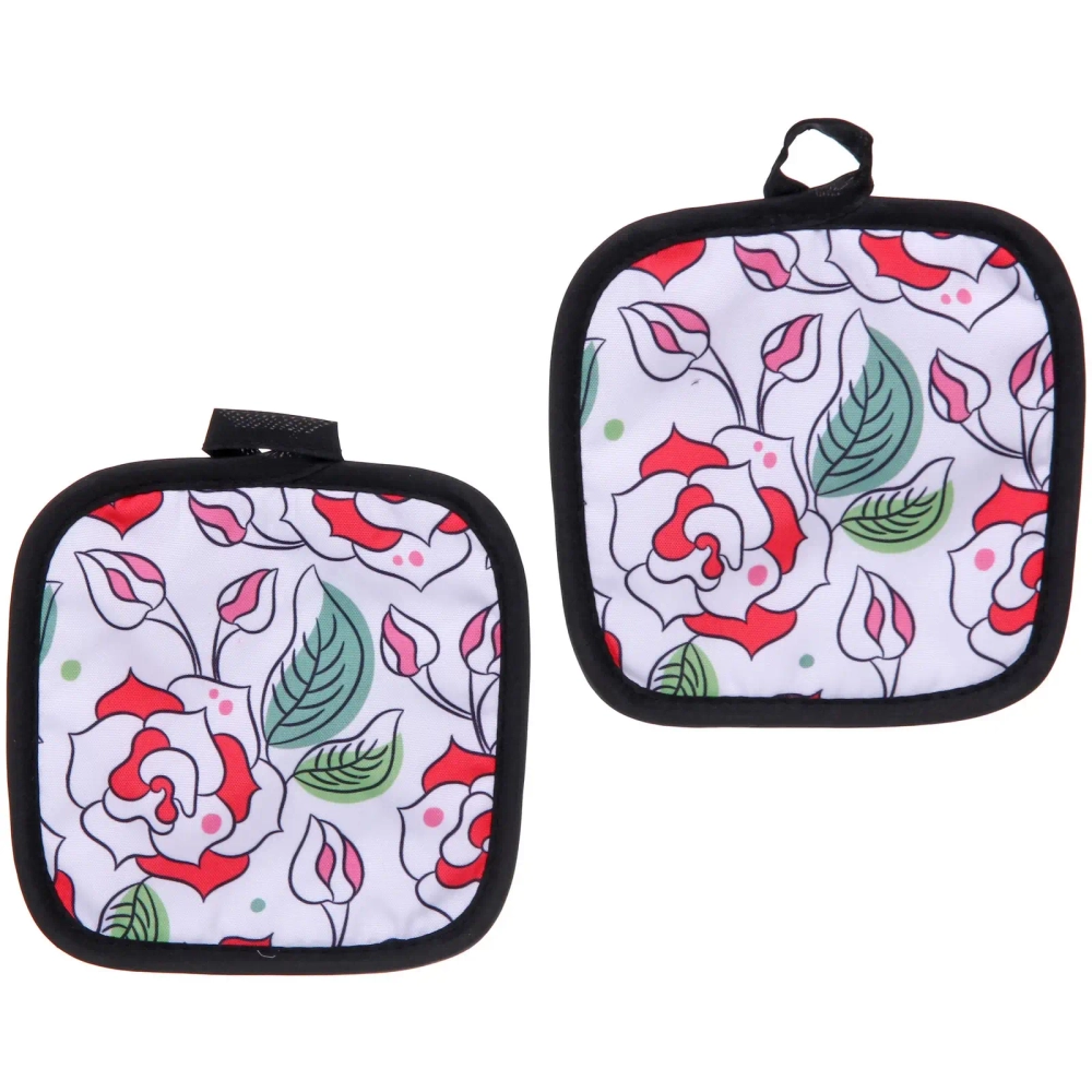 Прихватка в наборе «HERBAL», розы, 17*17 см, 2 шт