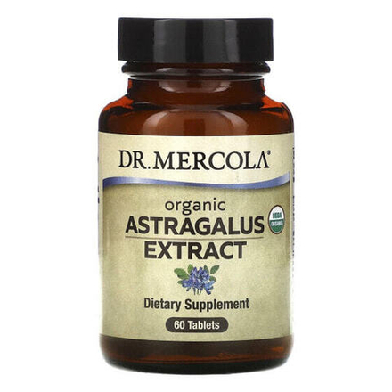 Растительные экстракты и настойки Dr. Mercola, Органический экстракт астрагала, 60 таблеток