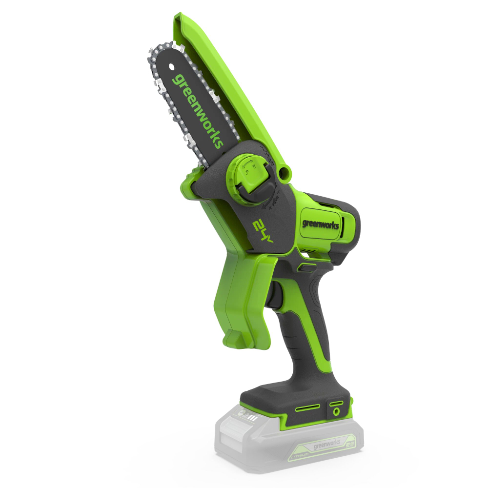 Цепная пила аккумуляторная GREENWORKS G24MCS10 24В,10см,1/4-1.1-28 без АКБ и ЗУ (2008207)