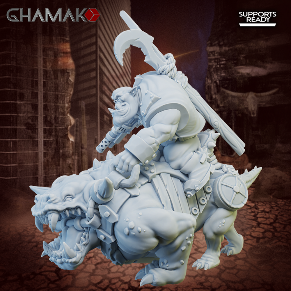 Orks Greenskins Орк всадник №2 миниатюра для dnd, днд, pathfinder, фентези, Настольная игра, НРИ, Варгейм, РПГ