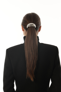 Резинка со вставкой большая, серебро