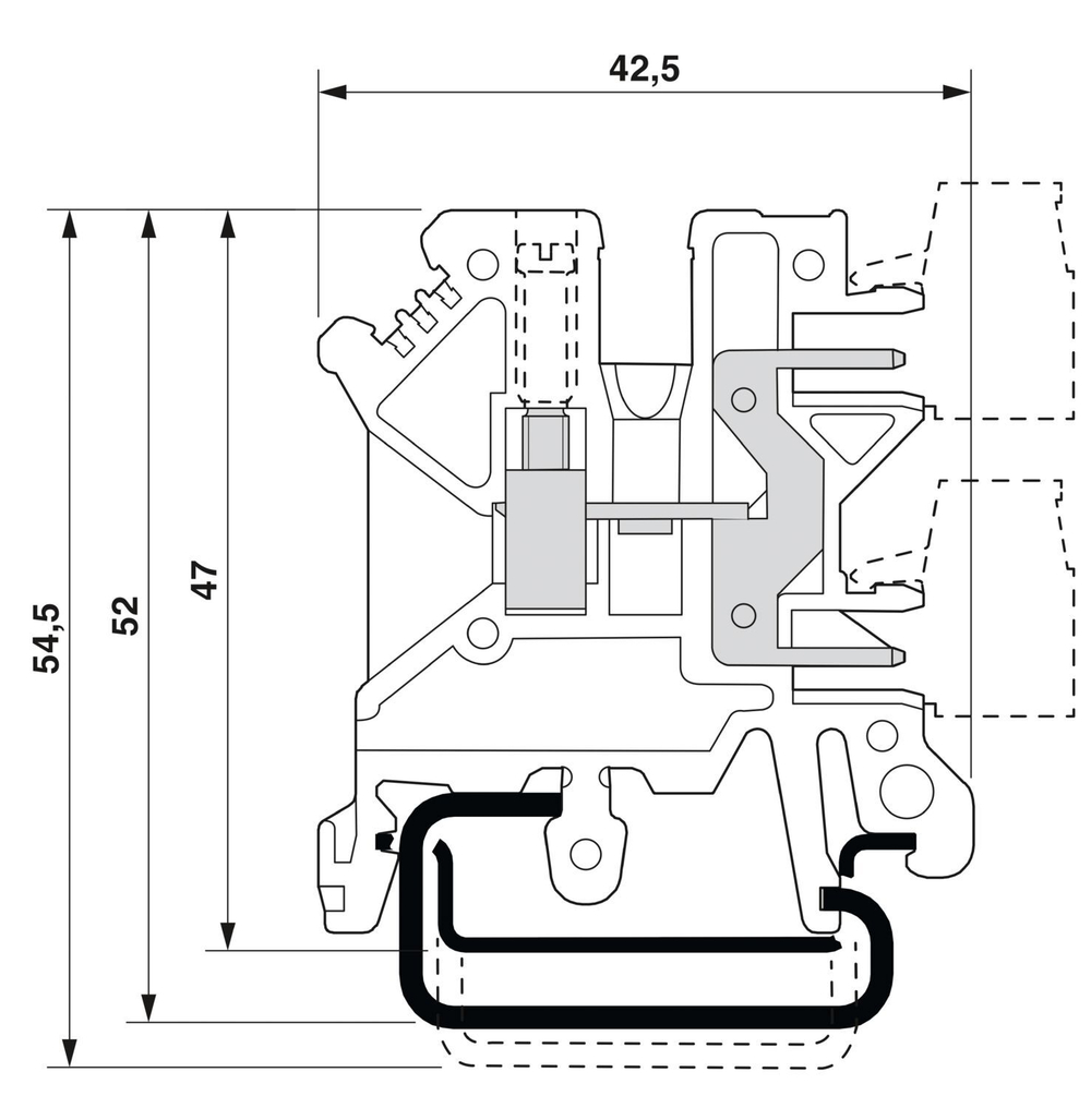 3002034 - UK 3-MSTB-5,08 - Проходные клеммы