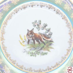 Блюдо круглое Repast Охота зеленая Мария-тереза 30 см