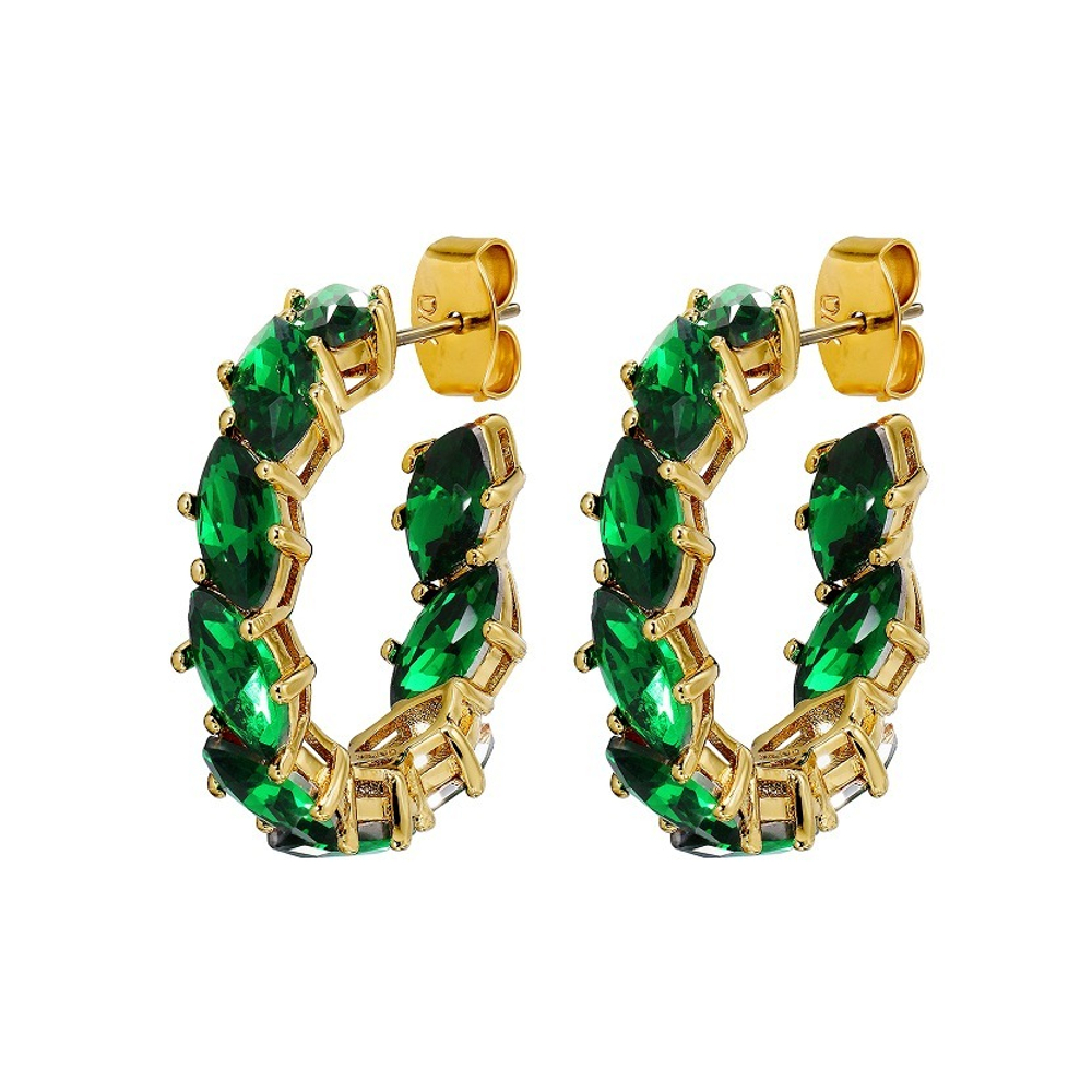 Серьги Dyrberg Kern TAMARIN SG EMERALD GREEN 470017