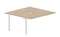 Составной стол на 2 рабочих места 158х156,6х75см (2 эргономичных выреза) - приставной элемент
