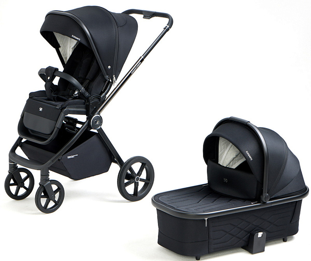 Детская коляска Sweet Baby Elegante 3 в 1 Chrome Black