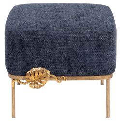 Банкетка Monstera Deliciosa (Монстера) Квадро Темно-синий Амбер