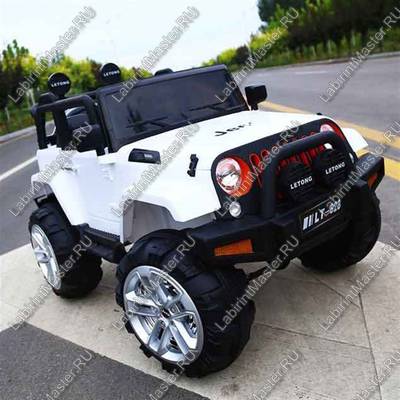 Детский электромобиль "Jeep Wrangler"  белый