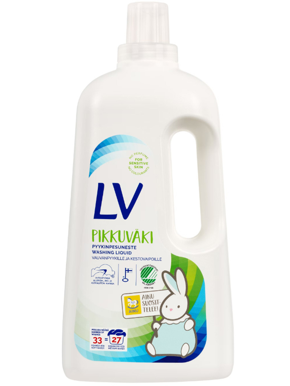 Детский гель, жидкое средство для стирки LV Pikkuvaki 1500 мл, без отдушек