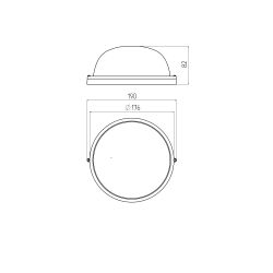 Светильник ЭРА НБП 03-60-001 Акватермо алюминий/стекло IP54 E27 max 60Вт D176 круг белый