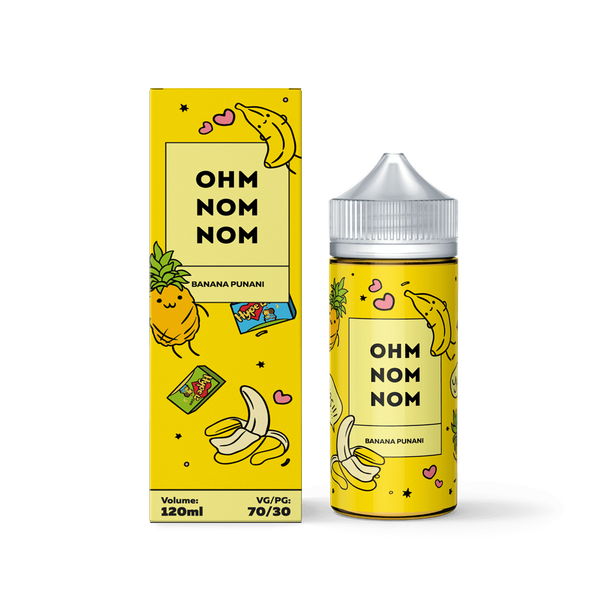 Купить Жидкость OHM NOM NOM - BANANA PUNANI (120 мл)