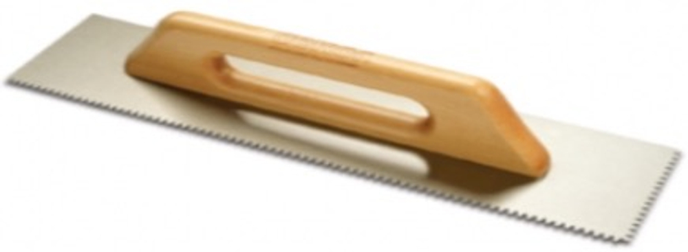 Гладилка зубчатая "V" - зуб 300 мм с деревянной закрытой ручкой Dekor 321