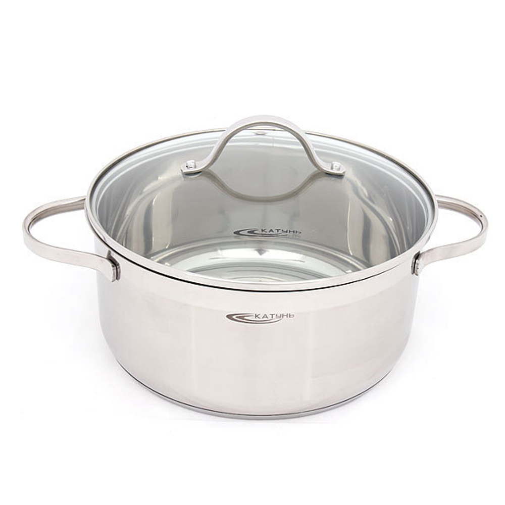 Кастрюля из нержавеющей стали 5,8л d-24см, с крышкой «Mediano»