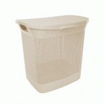 Корзина для белья Ajur 35л слоновая кость