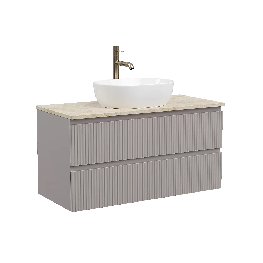 Тумба с раковиной Sancos SNOB R 100 со столешницей, Doha Soft