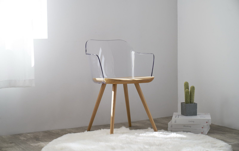 Стул PC-S097 прозрачный/бук