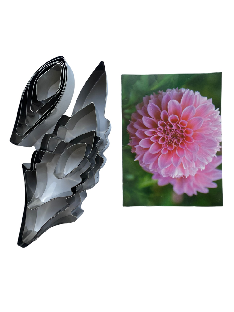 Вырубка Георгин, 10шт металл (Китай)