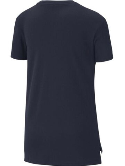 Футболка для девочки теннисная Nike Swoosh DPTL Basic Futura Tee - obsidian/university red/university red