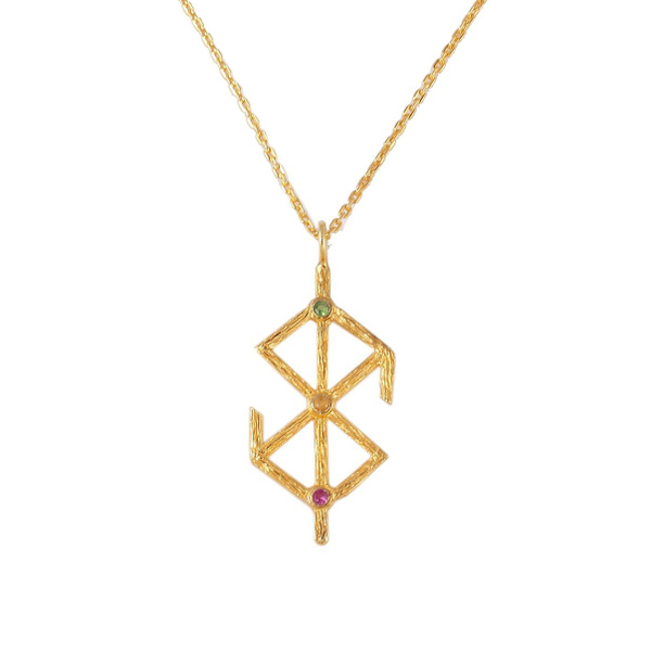 Подвеска "Жрица" на цепи, позолота