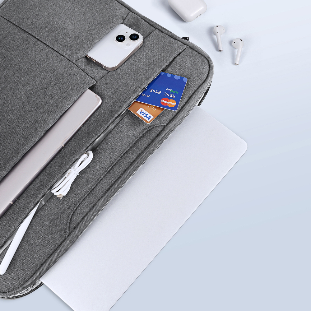 Ручная сумка темно-серого цвета с несколькими карманами для ноутбука или планшета размером от 15.5 до 16 дюймов, серия LBTD Series