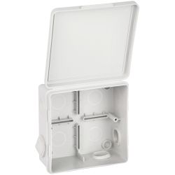 Распаячная коробка ЭРА KOR-100-100-50-8g открытой установки серая 100х100х50мм с гермовводами 8 вх. IP54